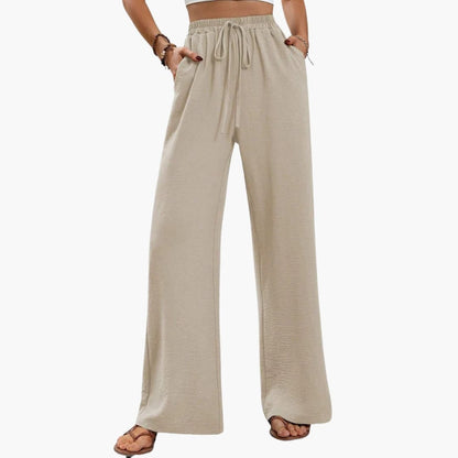 Women's Palazzo Pants Stretchy Wide Leg Black