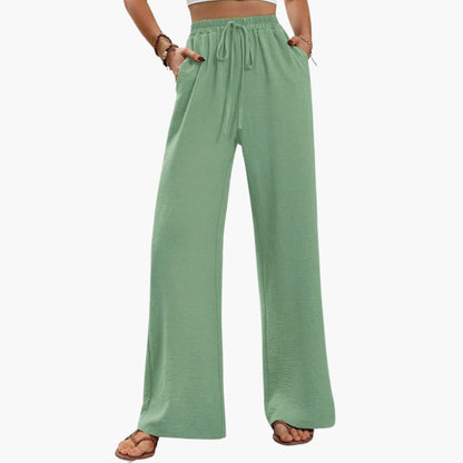 Women's Palazzo Pants Stretchy Wide Leg Black