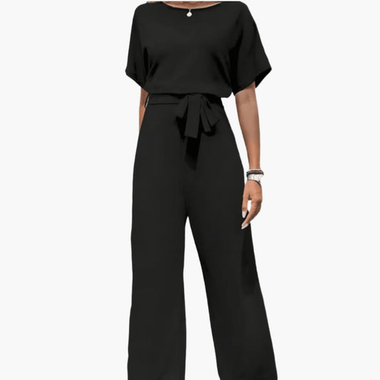 Women's Wide Leg Jumpsuit Defined Waist One Piece - Vonnera