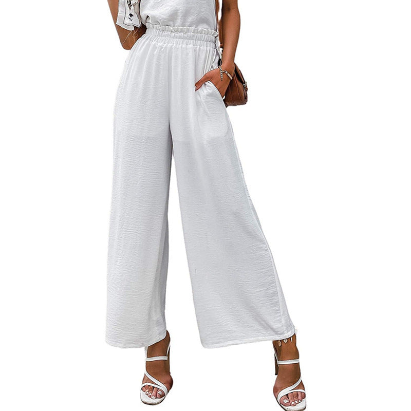 Women's Wide Leg Pants Elastic Waist