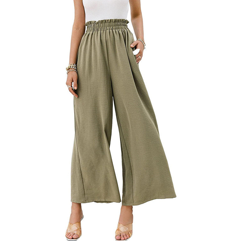 Women's Wide Leg Pants Elastic Waist