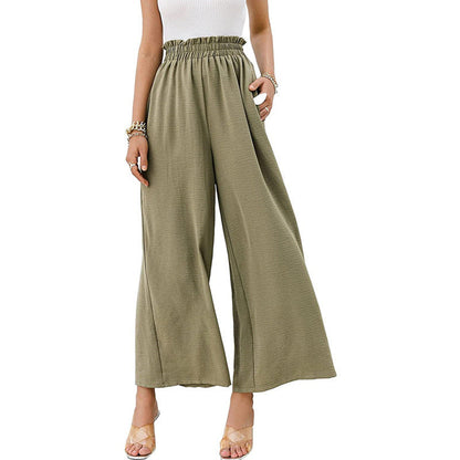 Women's Wide Leg Pants Elastic Waist