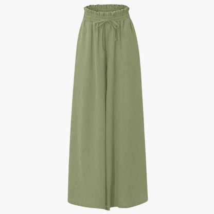 Women's Wide Leg Pants Drawstring Side Pockets