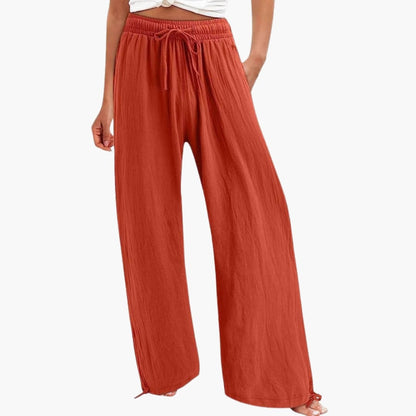 Women's Wide Leg Elastic Waist Pants - Vonnera