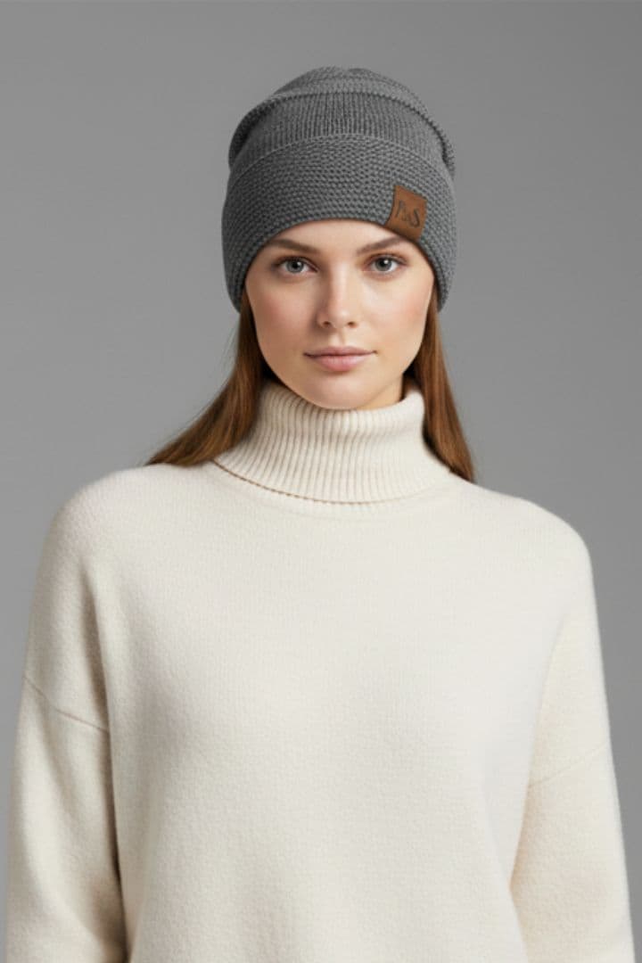 Women's Ribbed Beanie Fleece Lined
