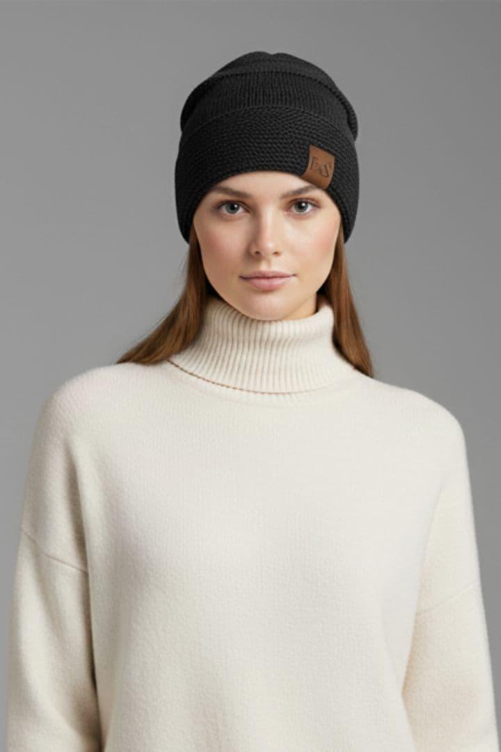 Women's Ribbed Beanie Fleece Lined