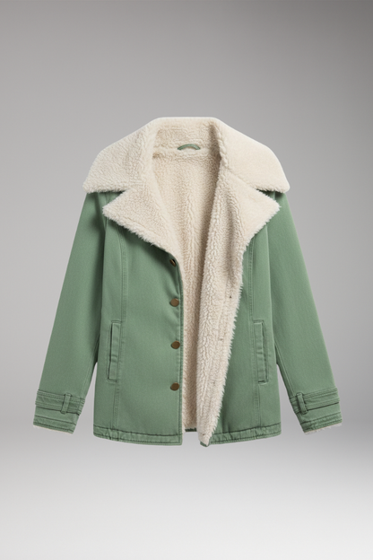 Women's Winter Parka Jacket High Collar Zipper - Vonnera