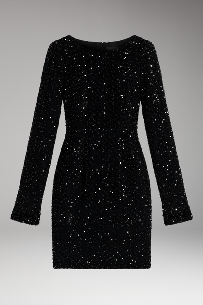 Women's Winter Party Dress Open Back Deep V Neck - Vonnera