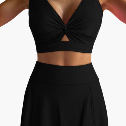 Women's V-Neck Bikini Set Skirted Bottom - Vonnera