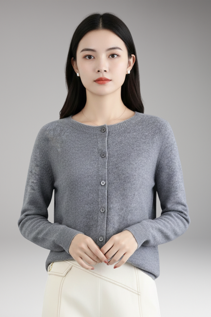 Women's V-Neck Cardigan Button Front