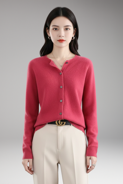 Women's V-Neck Cardigan Button Front