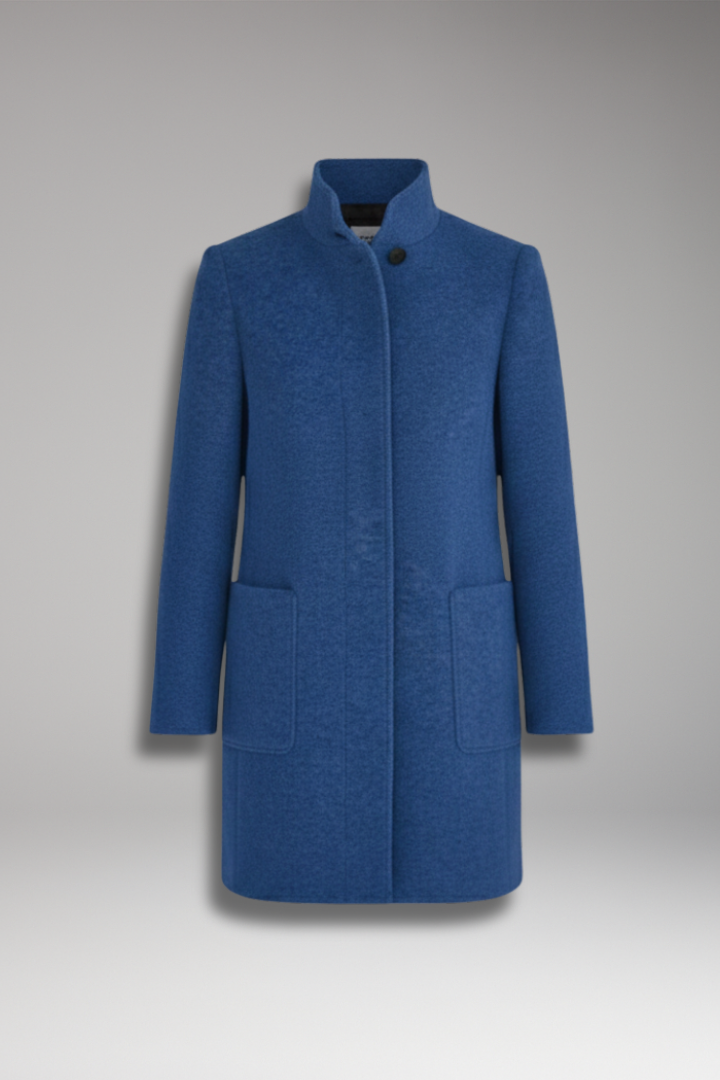 Women's High Collar Button Coat - Vonnera