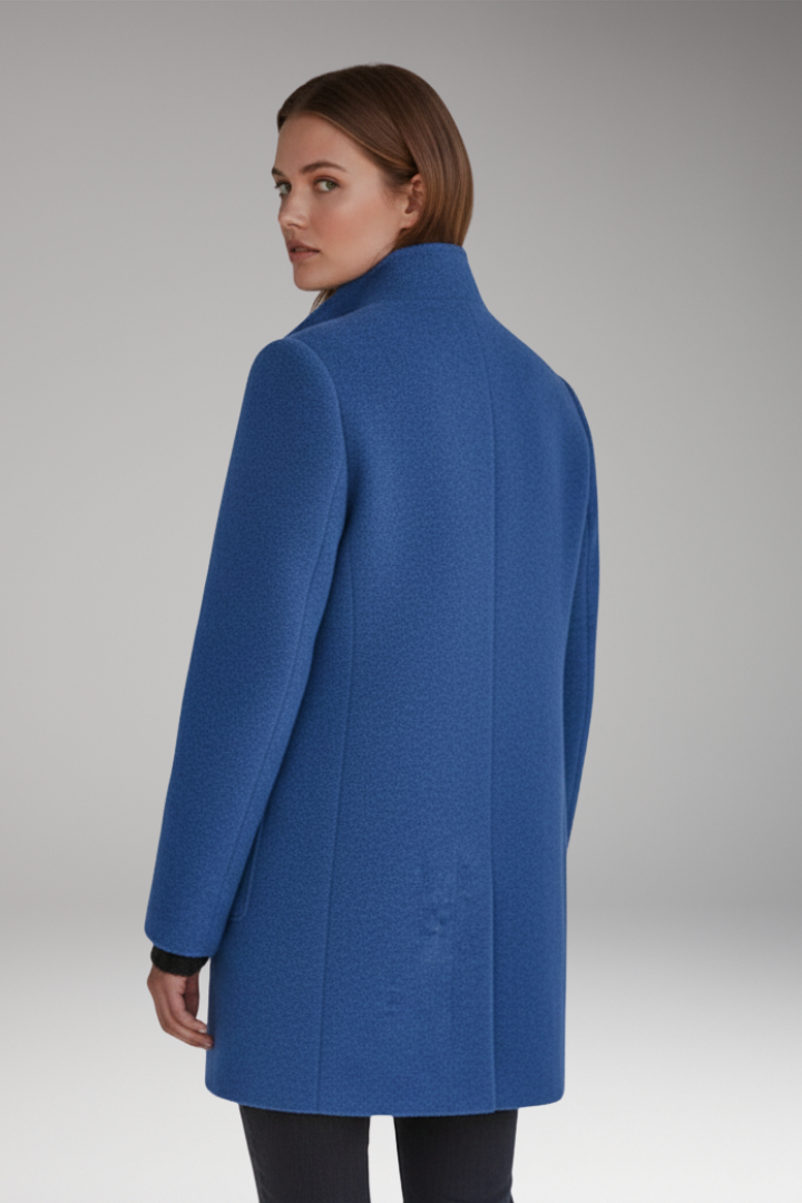 Women's High Collar Button Coat