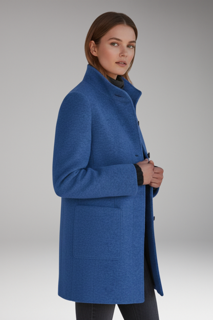 Women's High Collar Button Coat