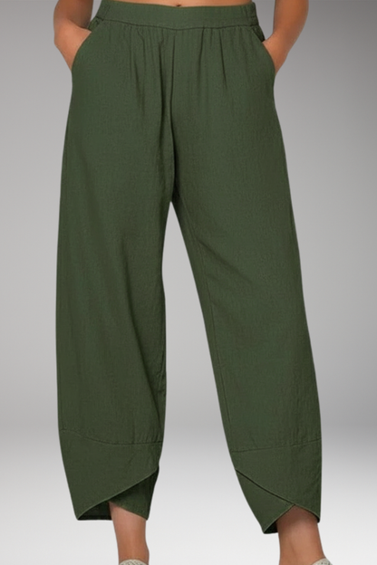 Women's Cropped Pants Side Pockets