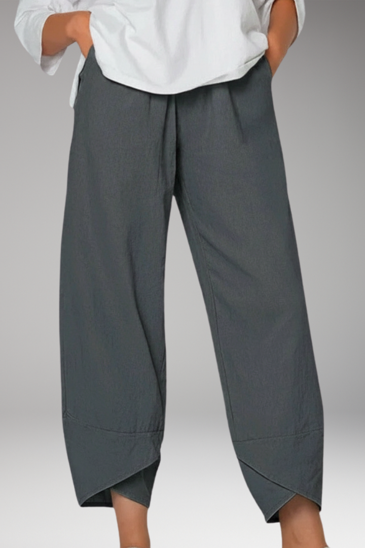 Women's Cropped Pants Side Pockets