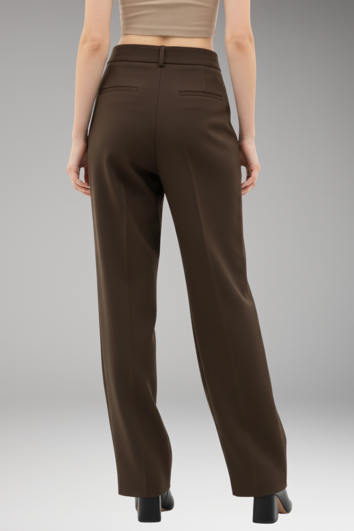 Women's Wide Leg Dress Pants Asymmetrical Layered Design