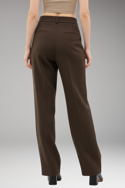 Women's Wide Leg Dress Pants Asymmetrical Layered Design