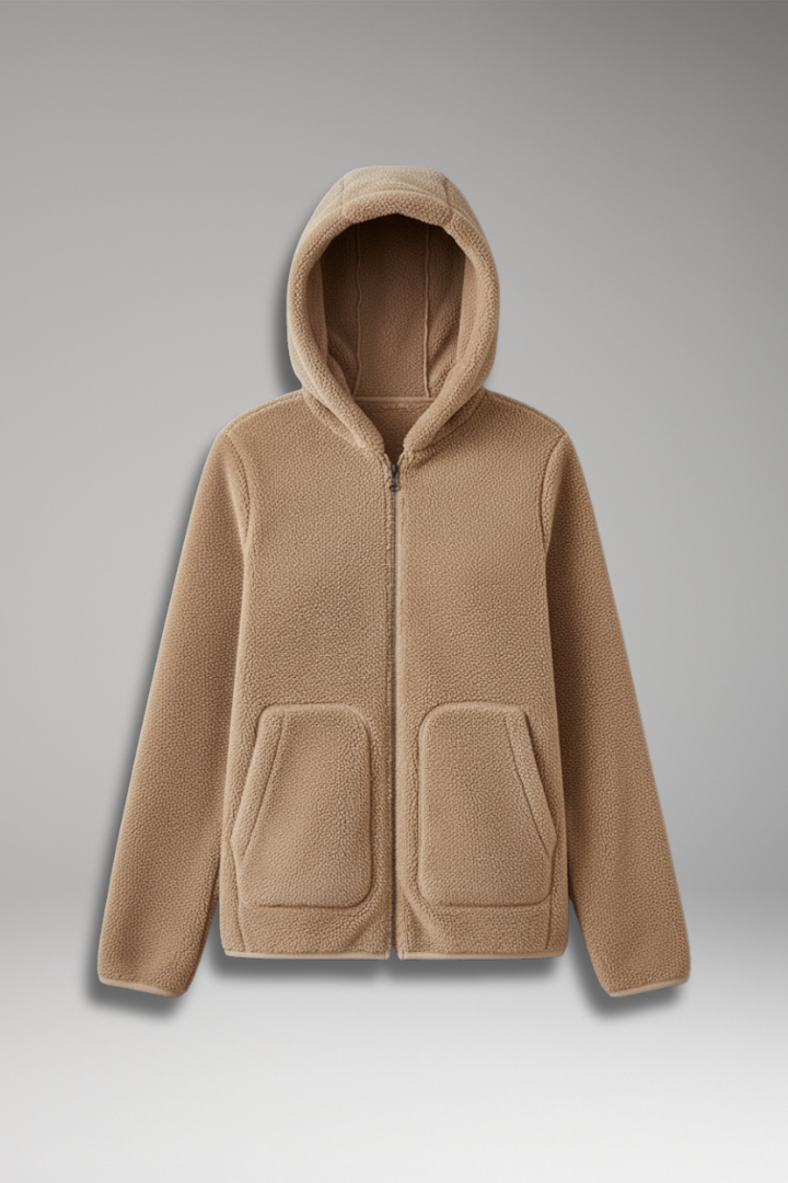 Women's Fleece Jacket Full Zip Hooded - Vonnera