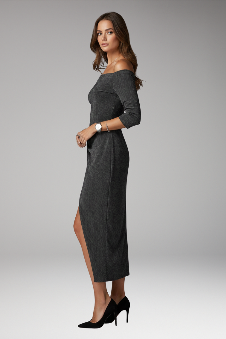 Women's Off Shoulder Long Sleeve Gala Dress