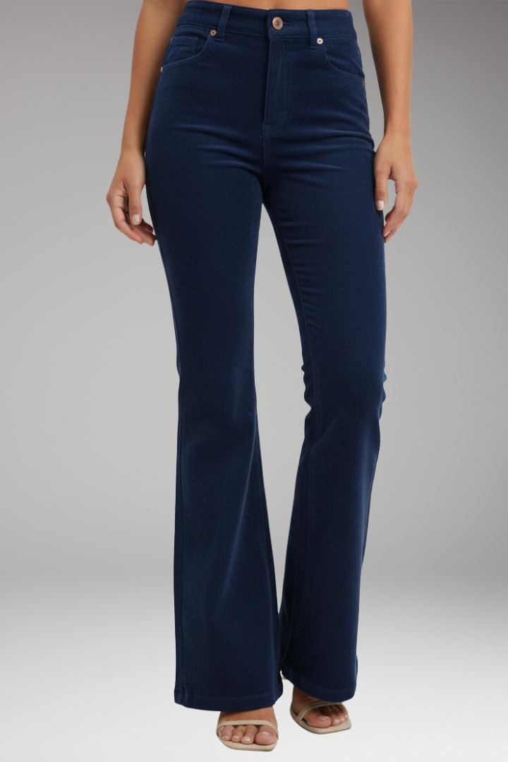 Women's High Waisted Flared Jeans Pants