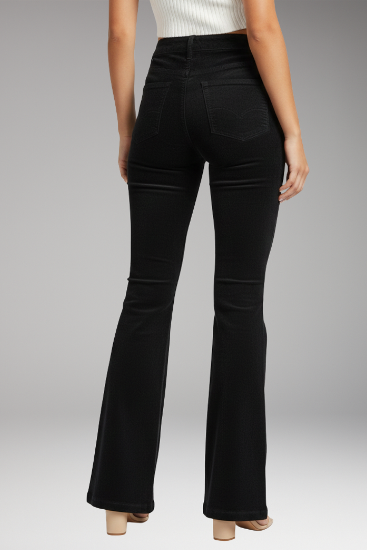 Women's High Waisted Flared Jeans Pants