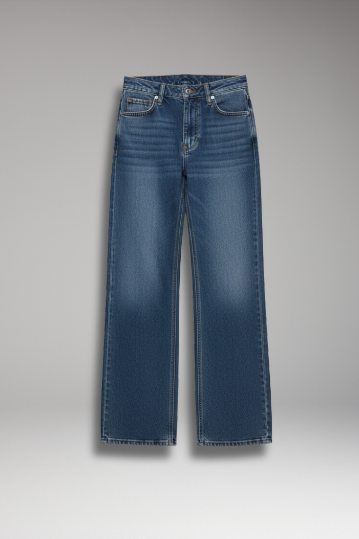 Women's Mid Rise Wide Leg Jeans - Vonnera