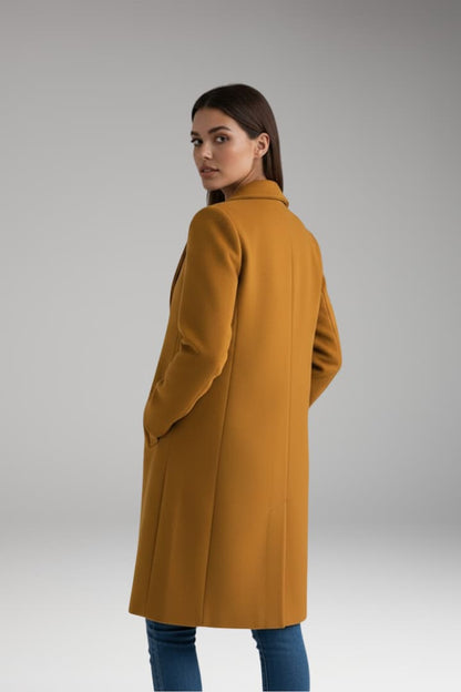 Women's Button Front Long Coat
