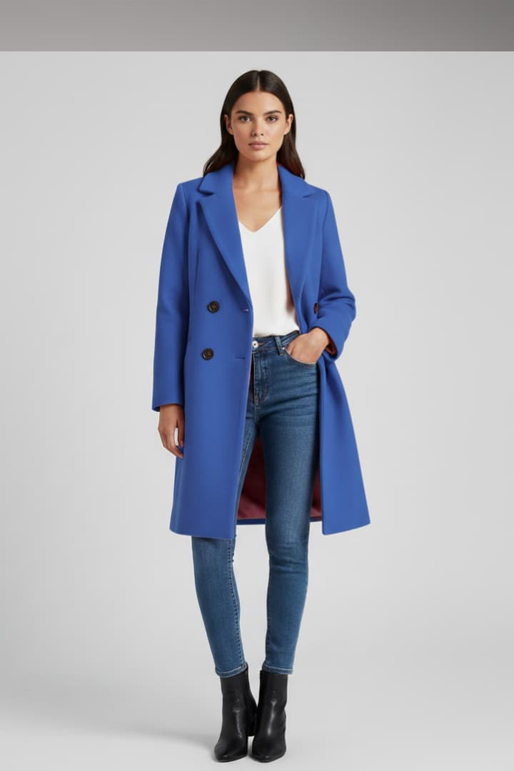 Women's Button Front Long Coat