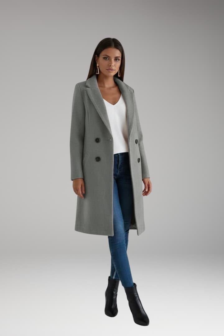 Women's Button Front Long Coat