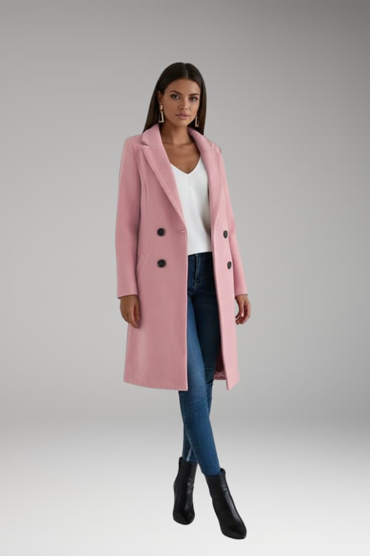 Women's Button Front Long Coat