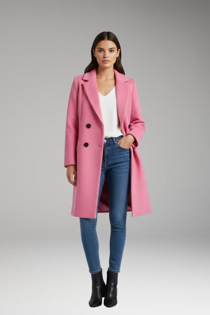 Women's Button Front Long Coat
