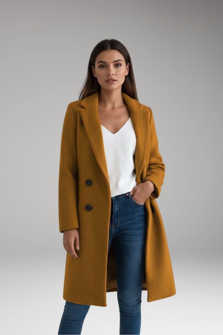 Women's Button Front Long Coat