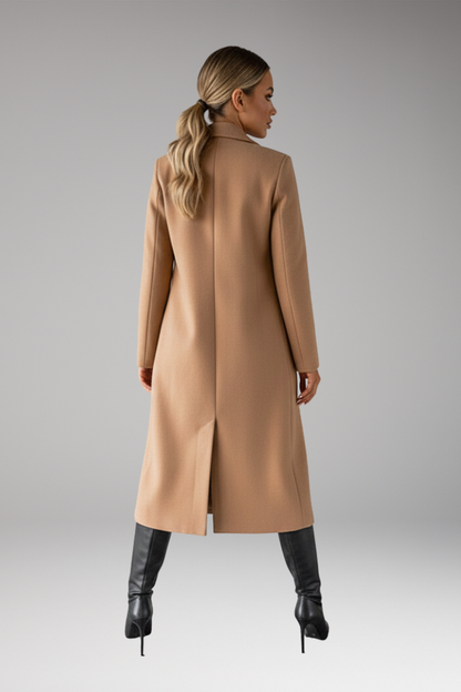 Women's Notched Lapel Overcoat Double Breasted