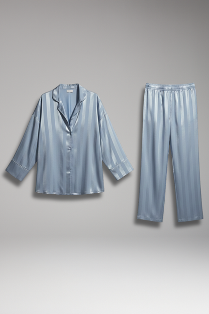 Women's Pajama Set Button Elastic Waistband - Vonnera