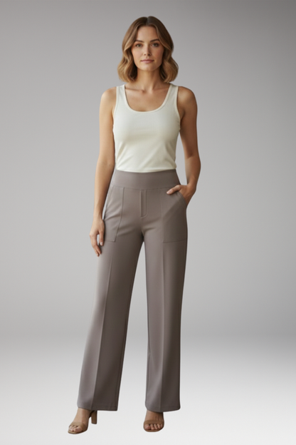 Women's High Waist Pants Side Pockets