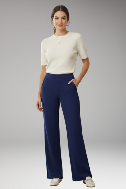 Women's High Waist Pants Side Pockets