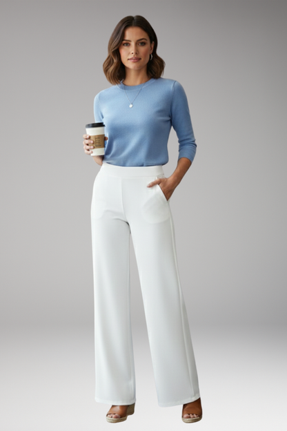 Women's High Waist Pants Side Pockets