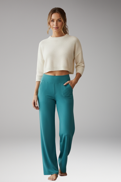 Women's High Waist Pants Side Pockets