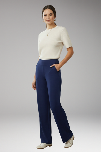 Women's High Waist Pants Side Pockets
