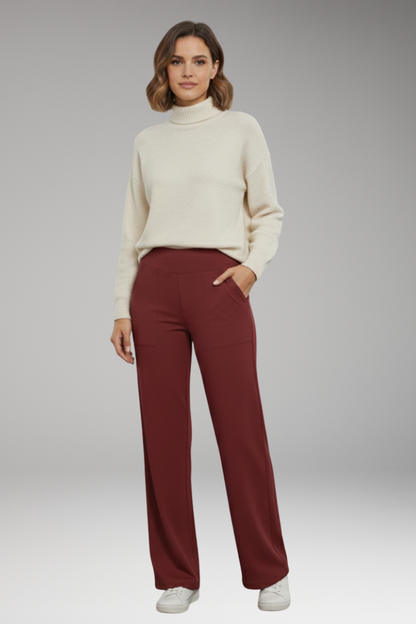 Women's High Waist Pants Side Pockets