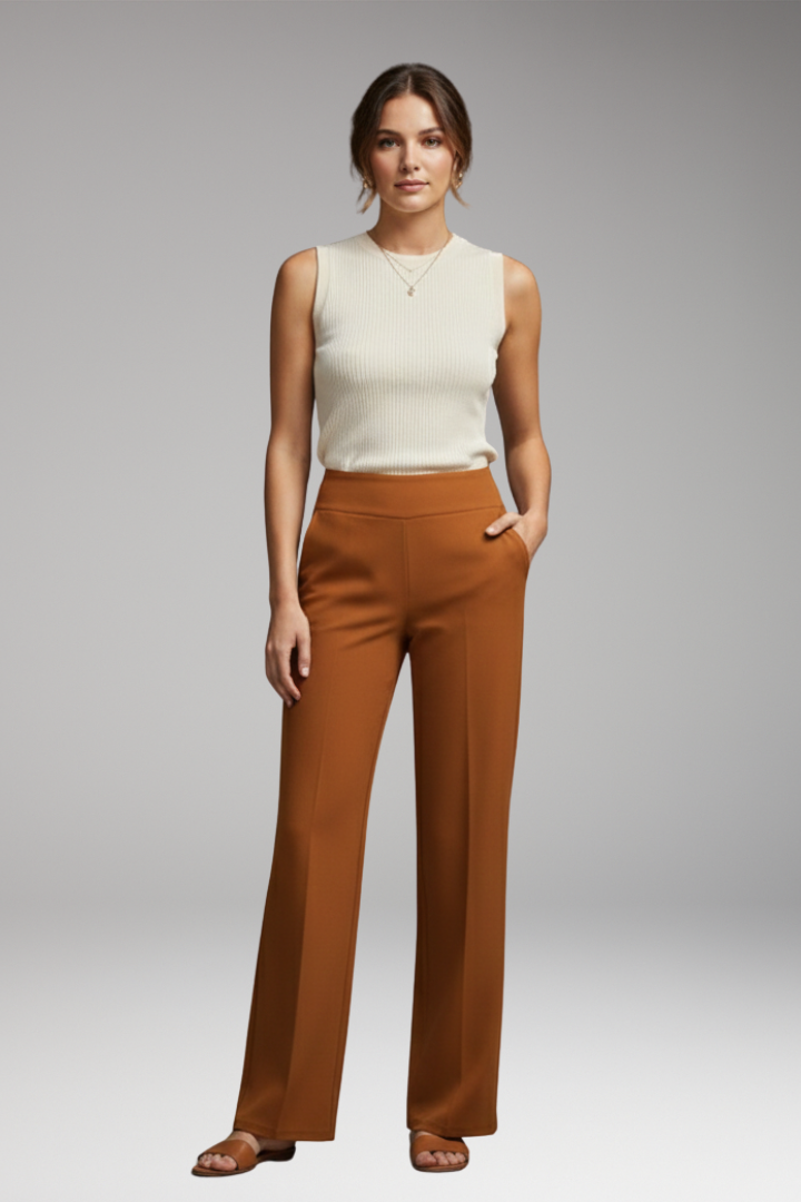Women's High Waist Pants Side Pockets