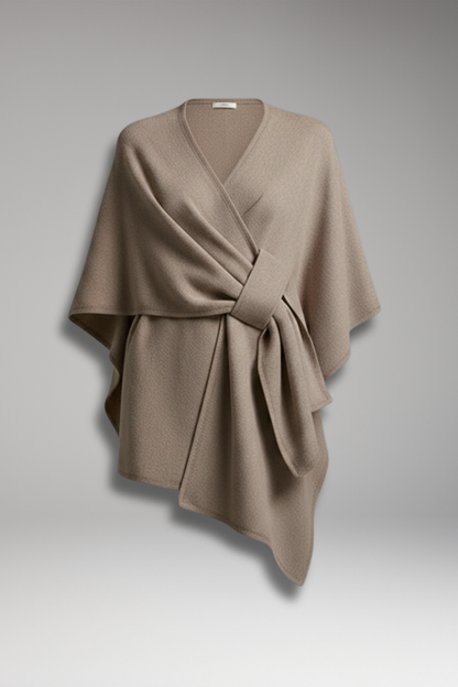 Women's Double-Sided Poncho Shawl Wide Drape - Vonnera