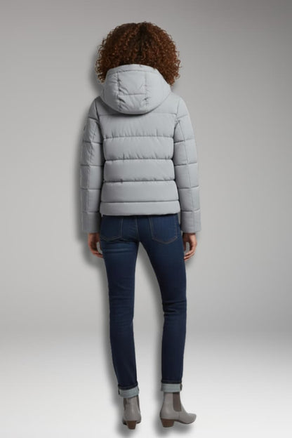 Women's Puffer Jacket High Collar Zipper Closure