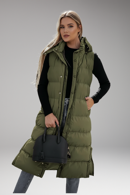 Women's Quilted Puffer Jacket With Hood