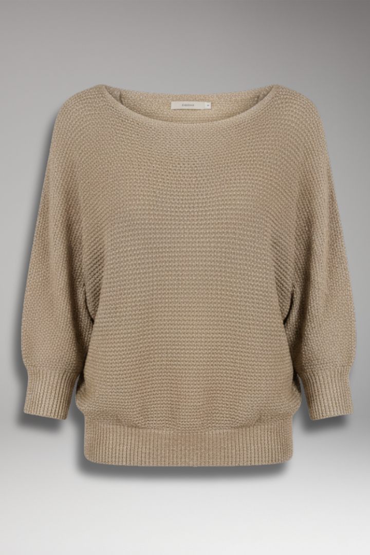 Women's Pullover Sweater Wide Neckline Ribbed - Vonnera