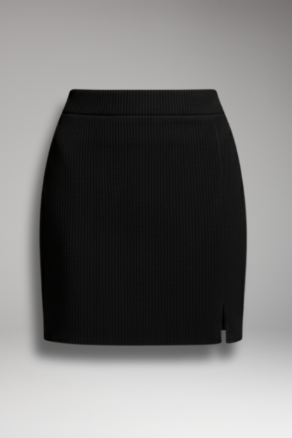 Women's Zipper Skirt with Slit Hem - Vonnera