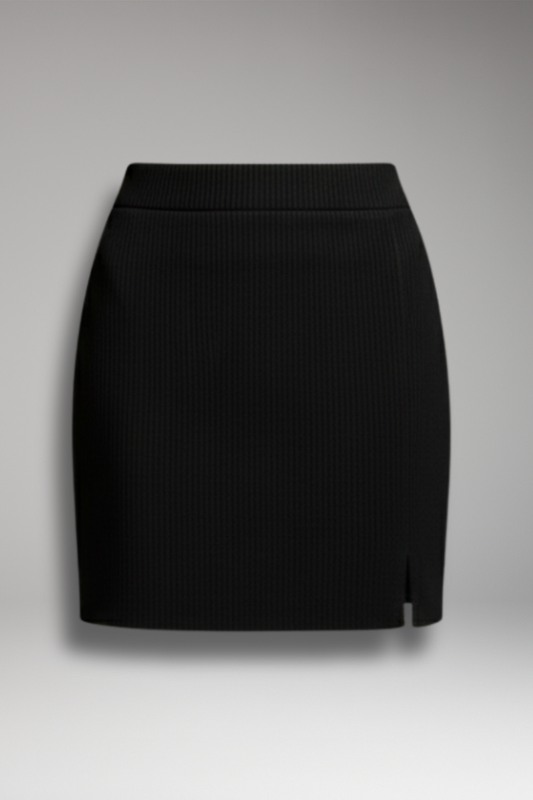 Women's Zipper Skirt with Slit Hem - Vonnera