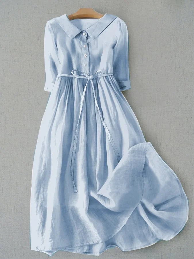 Women's Draped Midi Evening Dress - Vonnera