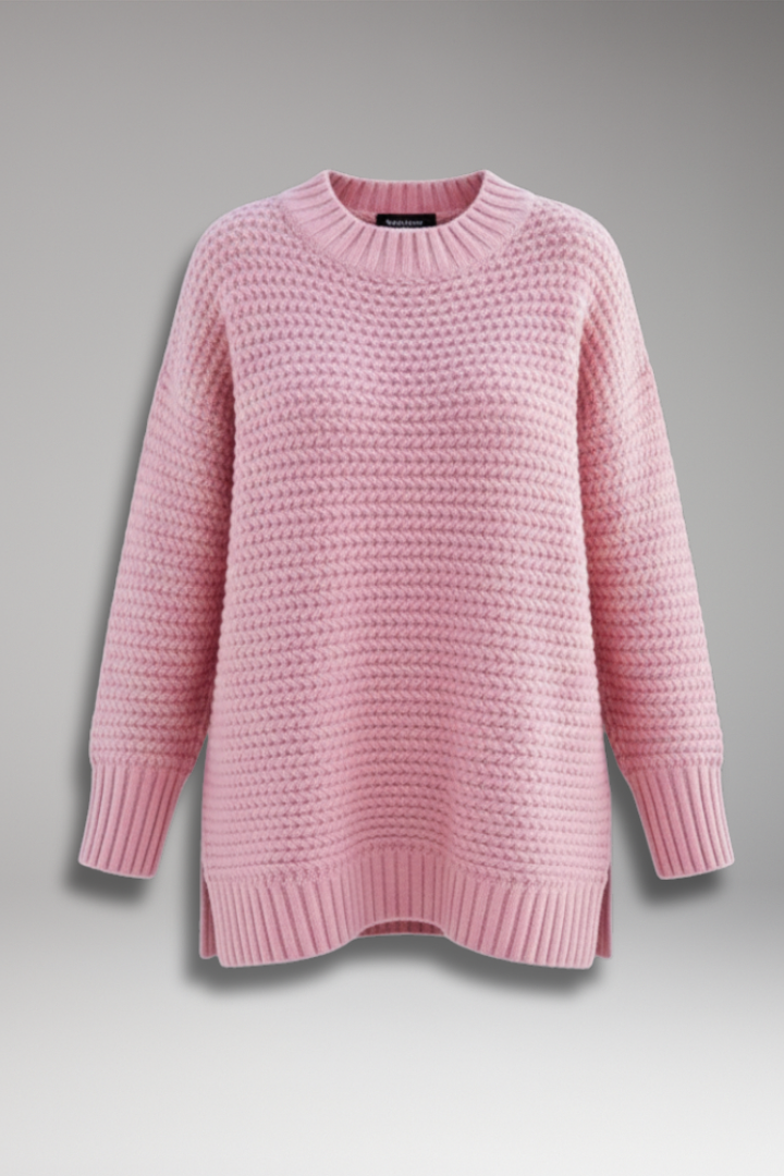 Women's High Neck Sweater Ribbed Cuffs - Vonnera